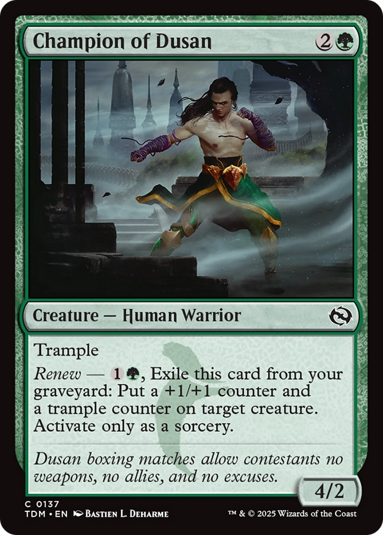 Champion of Dusan [Tarkir: Dragonstorm] Foil