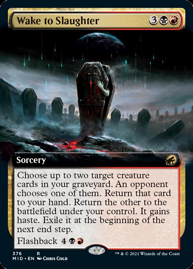 Wake to Slaughter (Extended Art) [Innistrad: Midnight Hunt] Foil