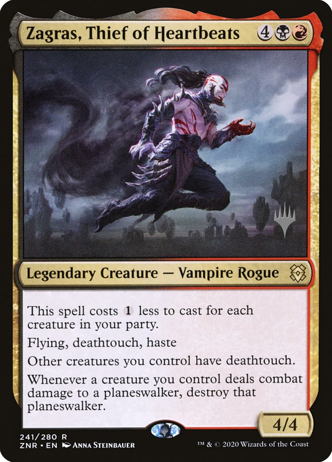 Zagras, Thief of Heartbeats (Promo Pack) [Zendikar Rising Promos] Foil