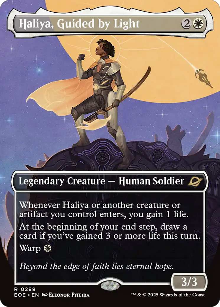 Haliya, Guided by Light (Borderless) [Edge of Eternities] Foil