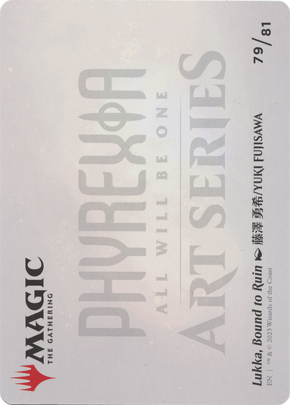 Lukka, Bound to Ruin // Lukka, Bound to Ruin  [Phyrexia: All Will Be One Art Series] (Borderless)
