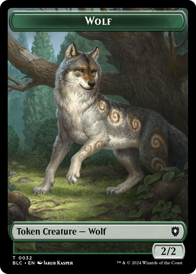 Wolf  [Bloomburrow Commander Tokens]