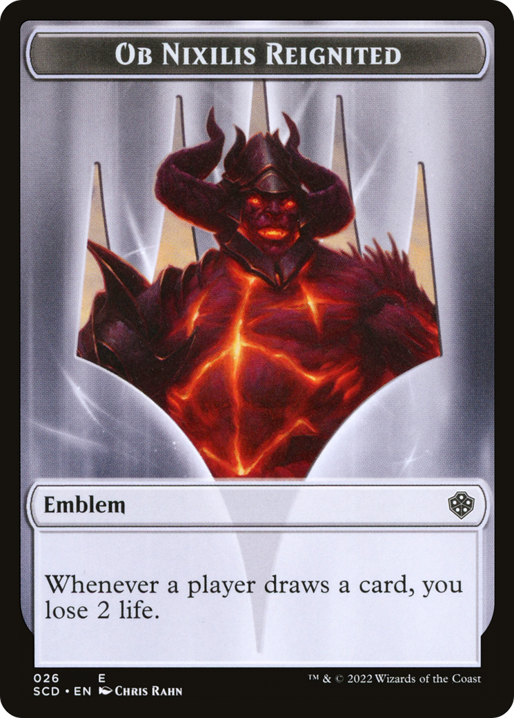 Ob Nixilis Reignited Emblem  [Starter Commander Deck Tokens] Foil