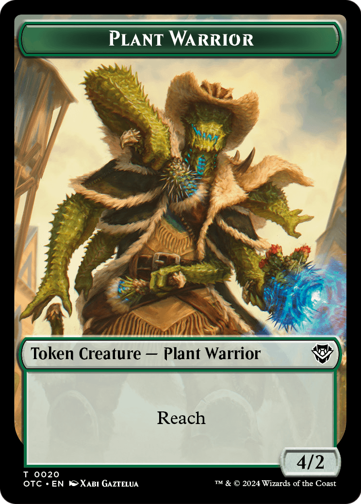 Plant Warrior  [Outlaws of Thunder Junction Commander Tokens]