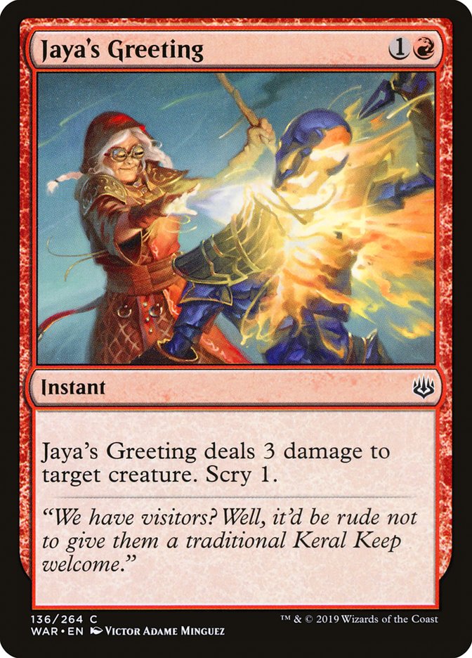 Jaya's Greeting [War of the Spark] Foil