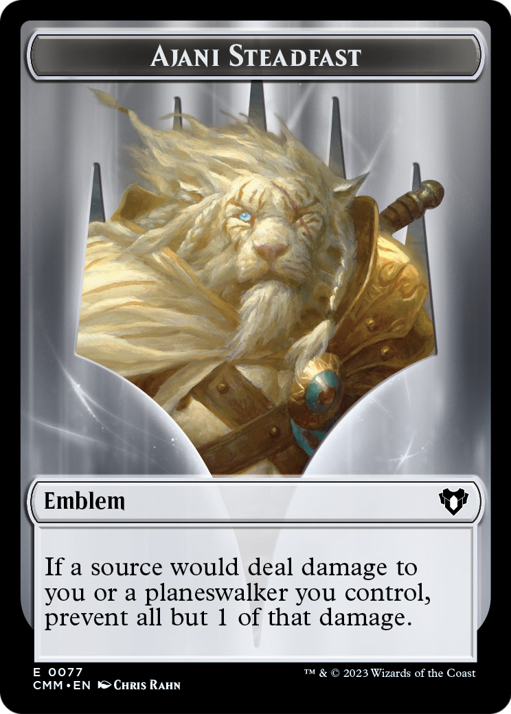 Ajani Steadfast Emblem  [Commander Masters Tokens] Foil