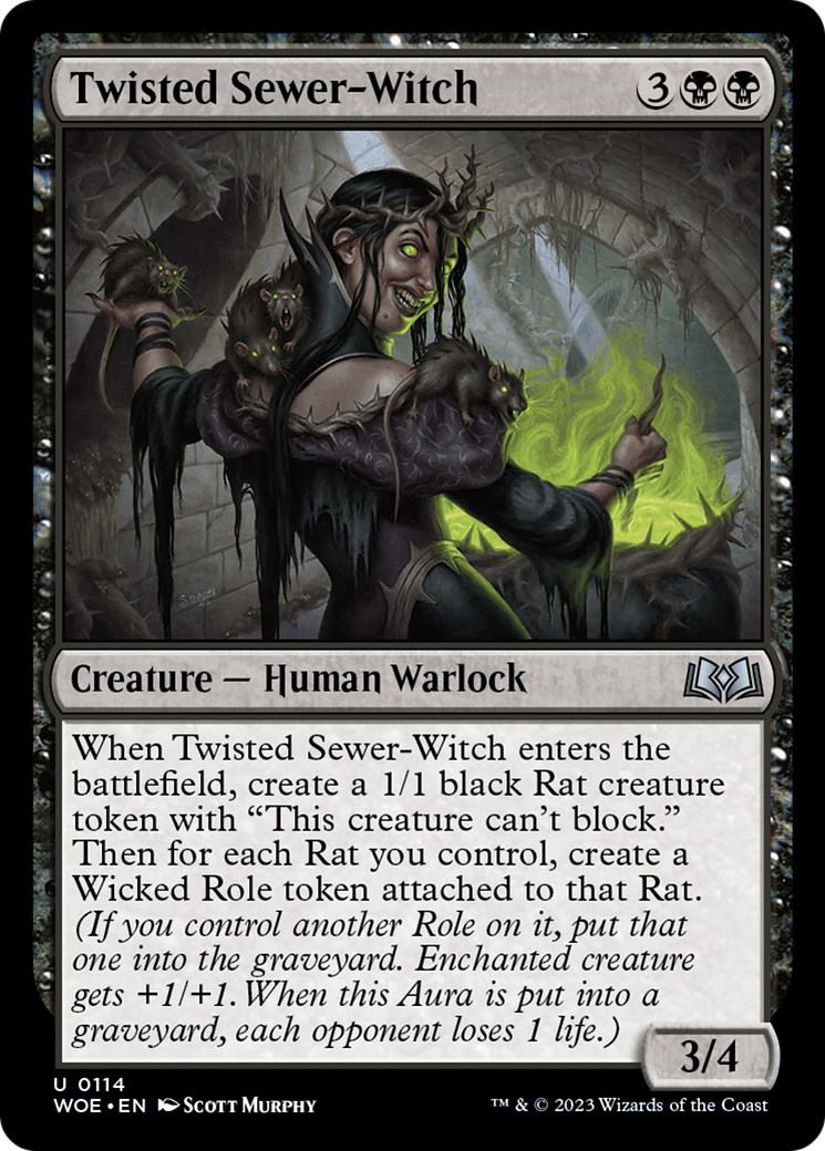 Twisted Sewer-Witch [Wilds of Eldraine] Foil