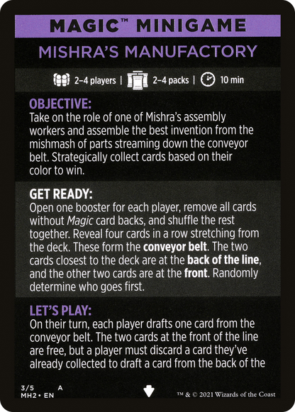 Mishra's Manufactory // Mishra's Manufactory (cont'd)  [Modern Horizons 2 Minigames]