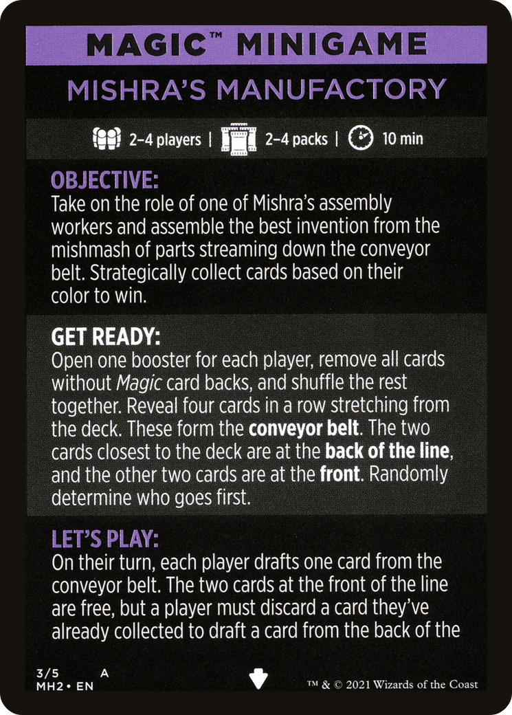 Mishra's Manufactory // Mishra's Manufactory (cont'd)  [Modern Horizons 2 Minigames] Foil