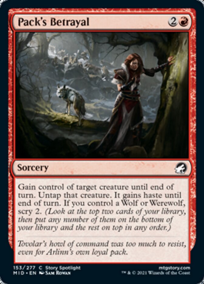 Pack's Betrayal [Innistrad: Midnight Hunt] Foil