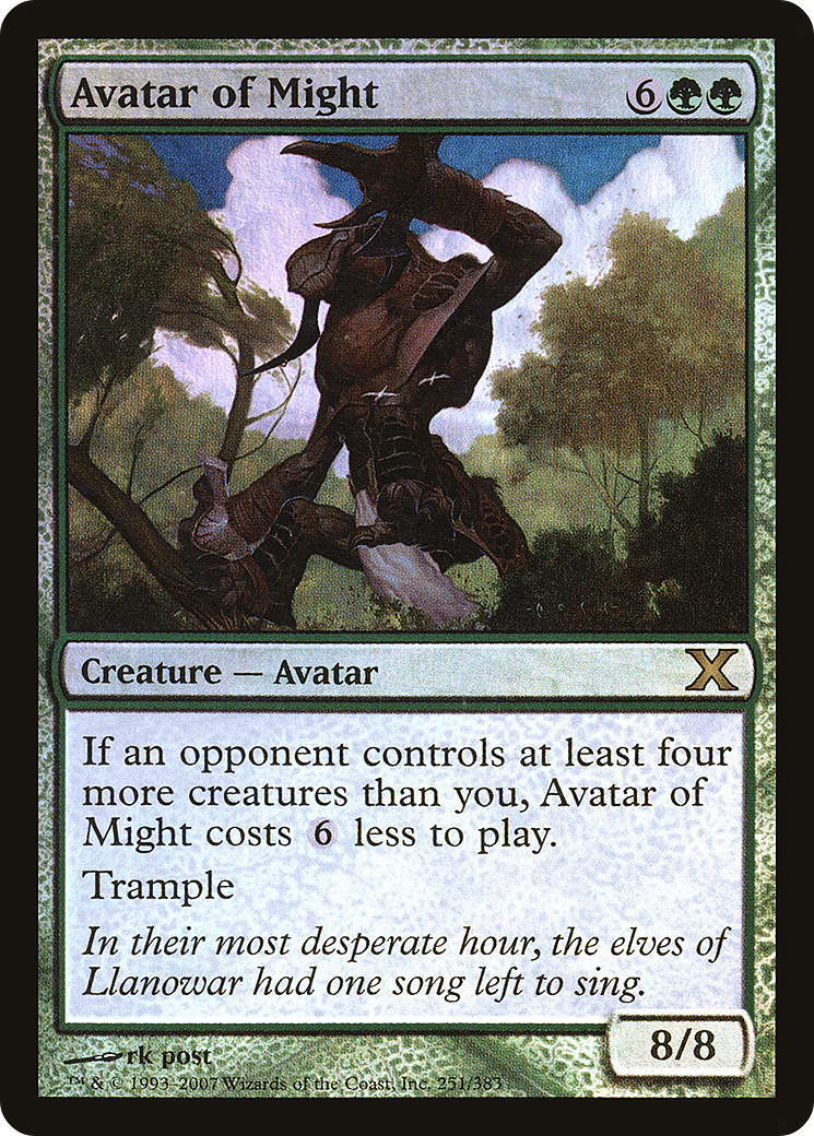Avatar of Might  [Tenth Edition] Foil