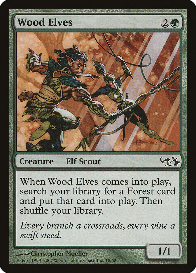Wood Elves [Duel Decks: Elves vs. Goblins] Foil