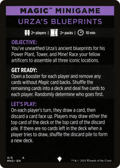 Urza's Blueprints (minigame) // Urza's Blueprints (cont'd)  [Modern Horizons 2 Minigames]