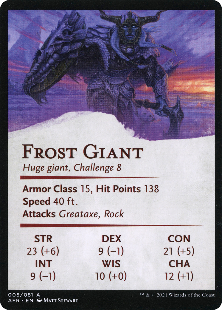Rimeshield Frost Giant // Frost Giant  [Adventures in the Forgotten Realms Art Series] (Borderless) Foil