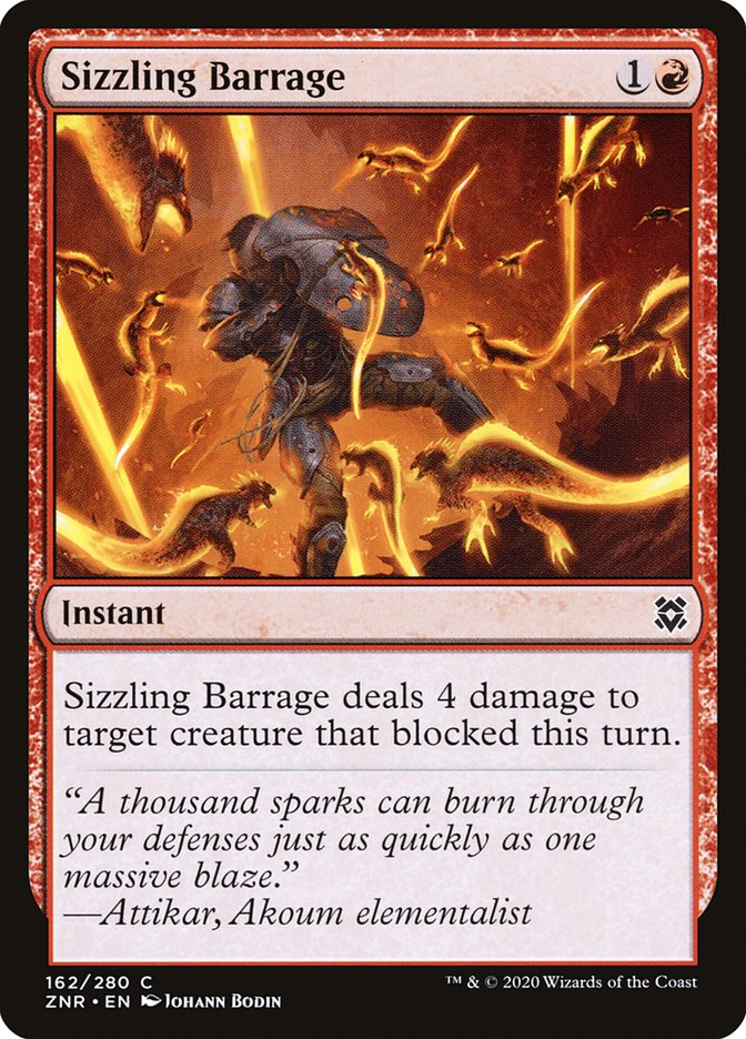 Sizzling Barrage [Zendikar Rising] Foil