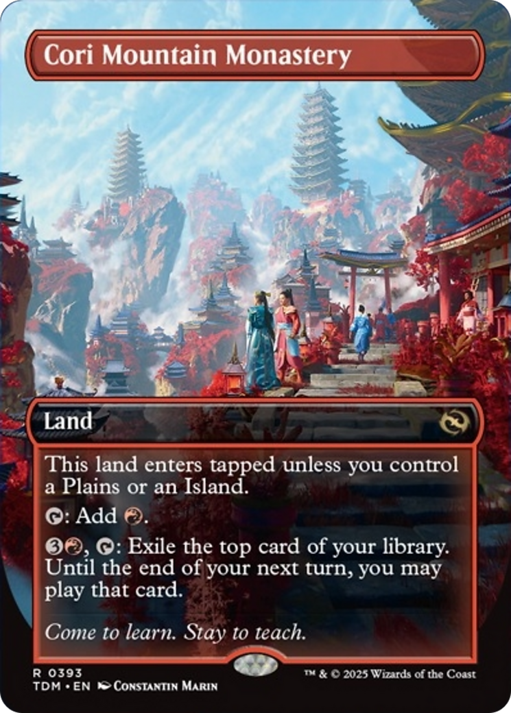 Cori Mountain Monastery (Borderless) [Tarkir: Dragonstorm] Foil