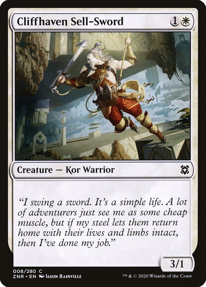 Cliffhaven Sell-Sword [Zendikar Rising] Foil