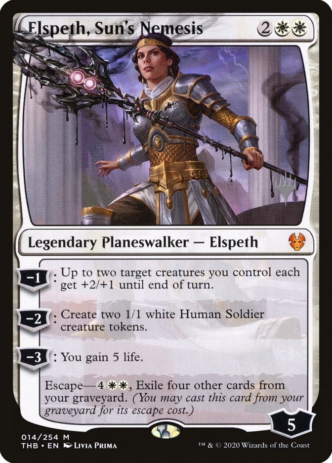 Elspeth, Sun's Nemesis (Promo Pack) [Theros Beyond Death Promos] Foil