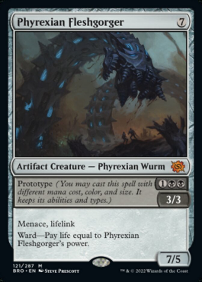 Phyrexian Fleshgorger (Promo Pack) [The Brothers' War Promos] Foil