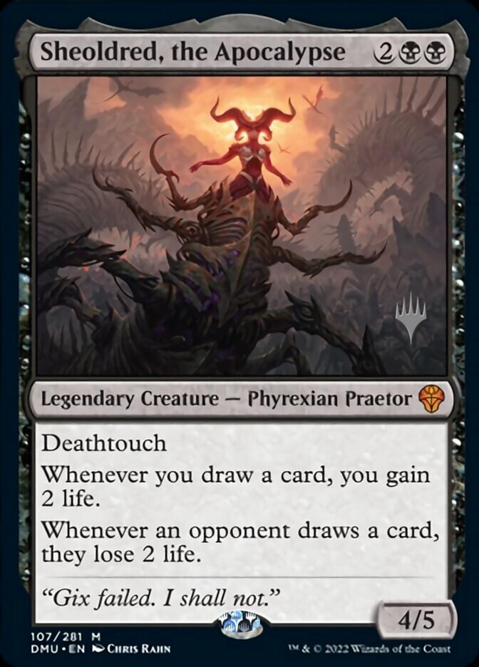 Sheoldred, the Apocalypse (Promo Pack) [Dominaria United Promos] Foil