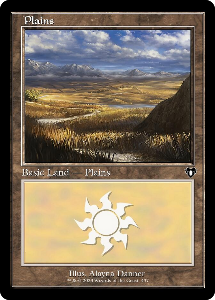 Plains (437) (Retro) [Commander Masters] Foil