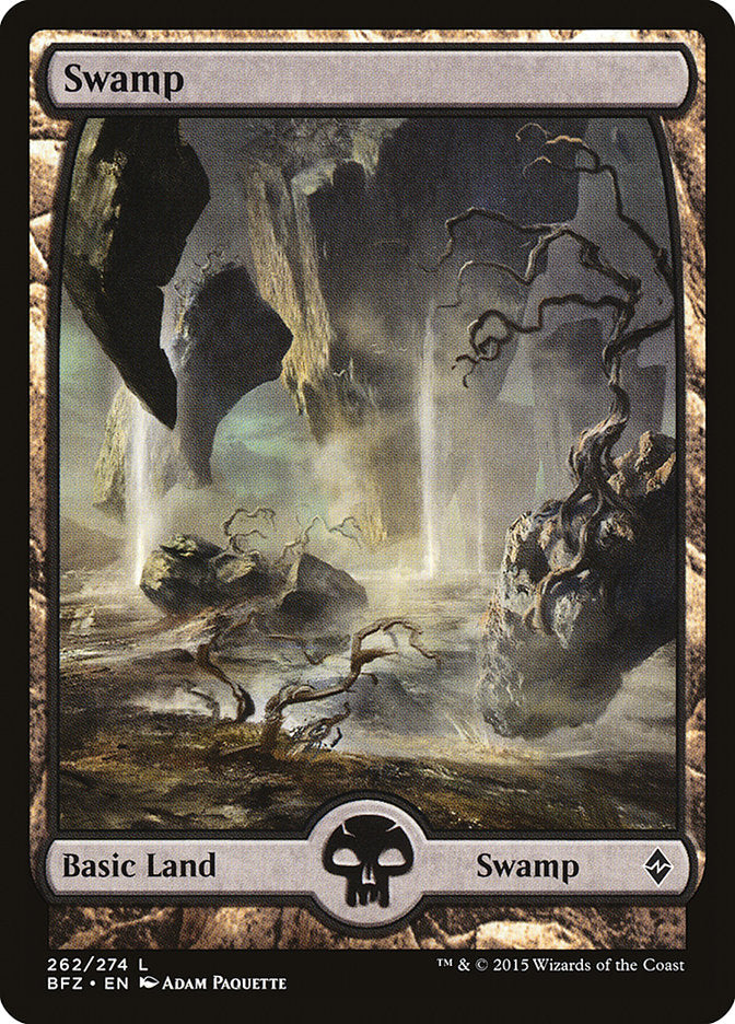 Swamp (262) (Full Art) [Battle for Zendikar] Foil