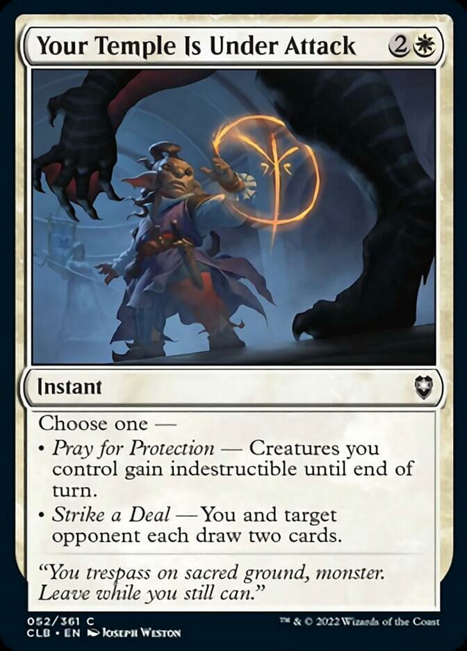 Your Temple Is Under Attack [Commander Legends: Battle for Baldur's Gate] Foil
