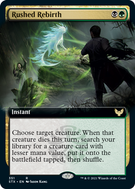 Rushed Rebirth (Extended Art) [Strixhaven: School of Mages] Foil