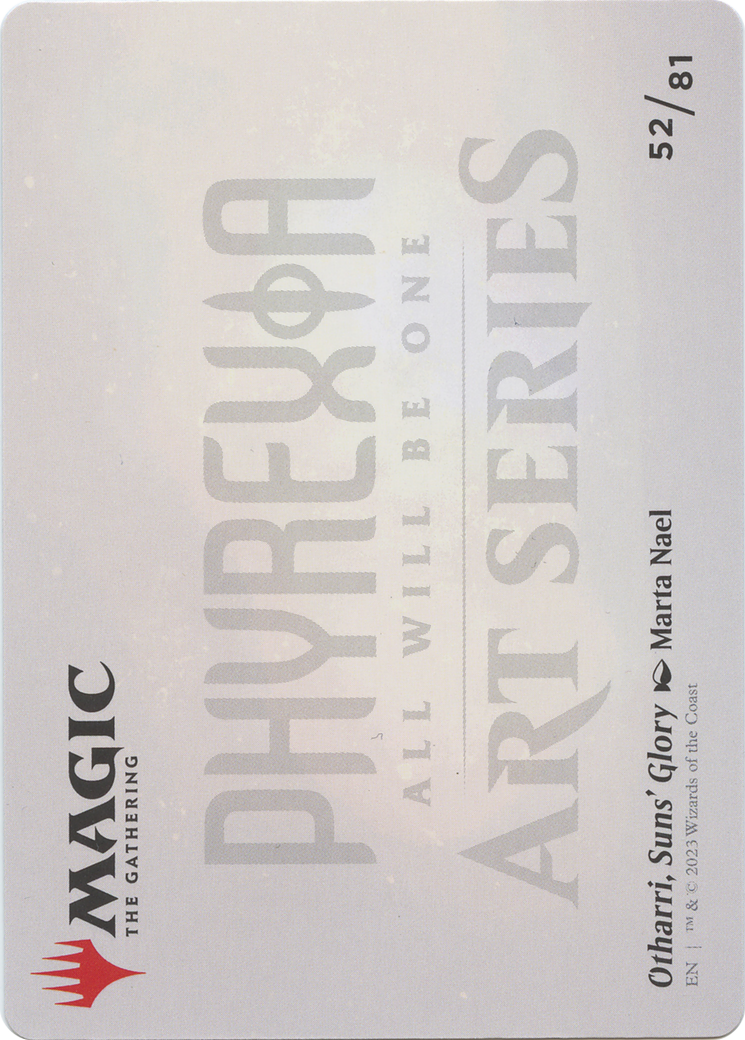 Otharri, Suns' Glory // Otharri, Suns' Glory  [Phyrexia: All Will Be One Art Series] (Borderless) Foil