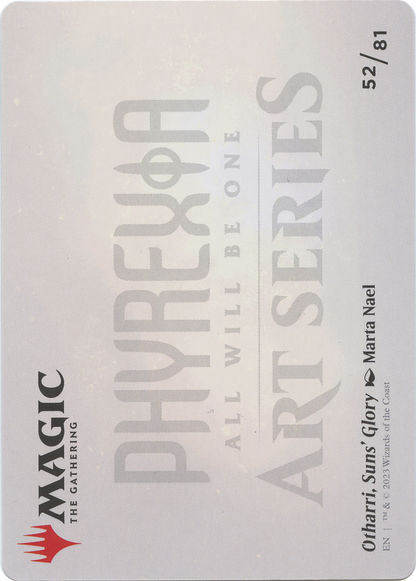 Otharri, Suns' Glory // Otharri, Suns' Glory  [Phyrexia: All Will Be One Art Series] (Borderless) Foil