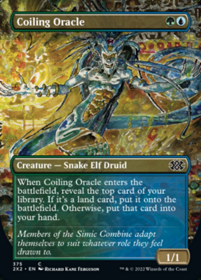 Coiling Oracle (Borderless Alternate Art) [Double Masters 2022] Foil