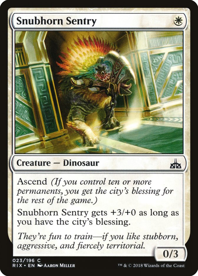 Snubhorn Sentry [Rivals of Ixalan] Foil