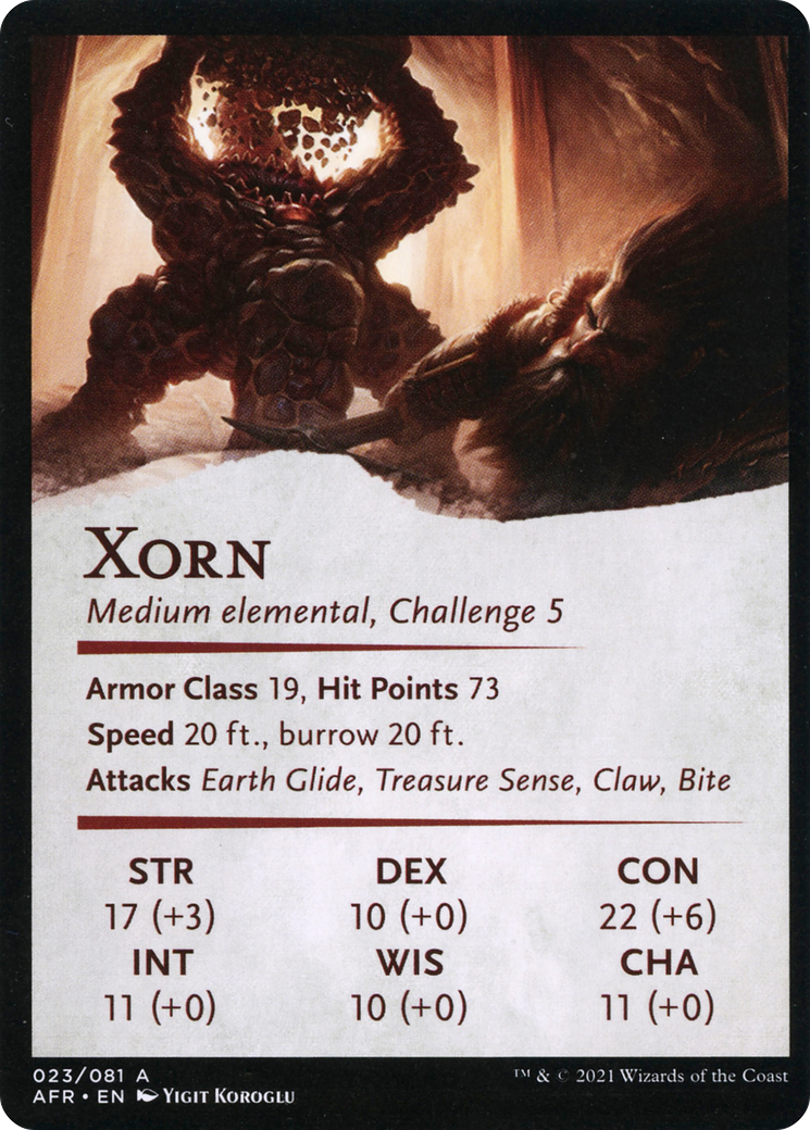 Xorn // Xorn  [Adventures in the Forgotten Realms Art Series] (Borderless) Foil