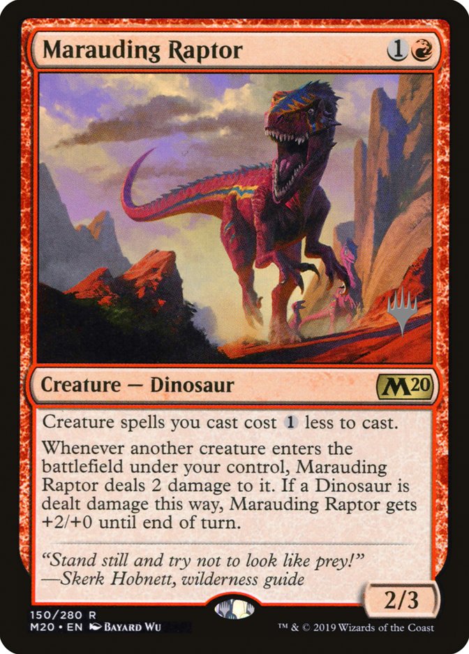 Marauding Raptor (Promo Pack) [Core Set 2020 Promos] Foil