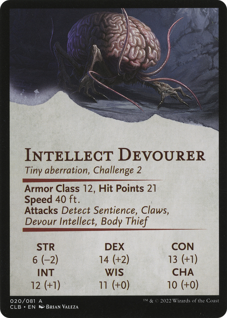 Intellect Devourer // Intellect Devourer  [Battle for Baldur's Gate Art Series] (Borderless) Foil