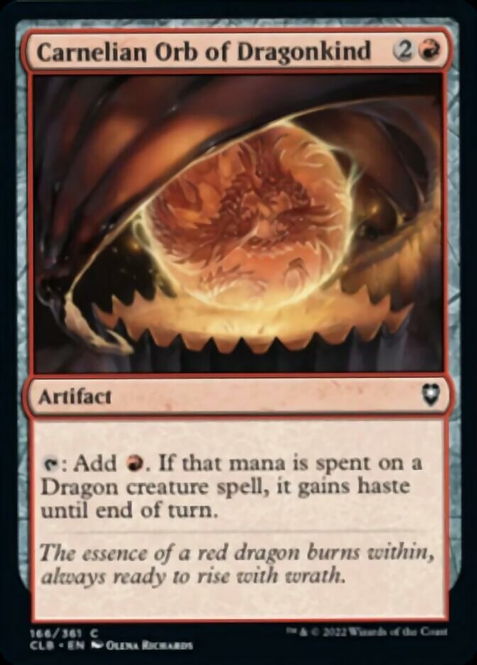 Carnelian Orb of Dragonkind [Commander Legends: Battle for Baldur's Gate] Foil
