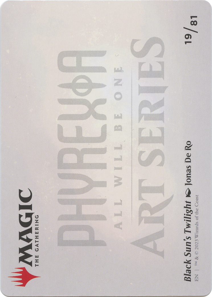 Black Sun's Twilight // Black Sun's Twilight  [Phyrexia: All Will Be One Art Series] (Borderless)