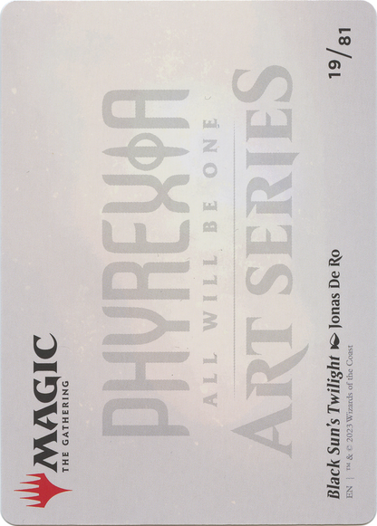 Black Sun's Twilight // Black Sun's Twilight  [Phyrexia: All Will Be One Art Series] (Borderless)