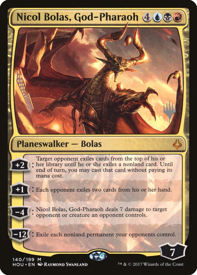 Nicol Bolas, God-Pharaoh (Promo Pack) [Hour of Devastation Promos] Foil