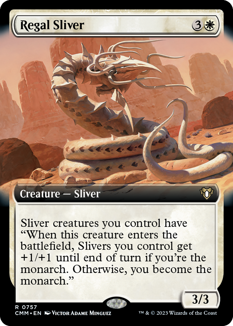 Regal Sliver (Extended Art) [Commander Masters] Foil