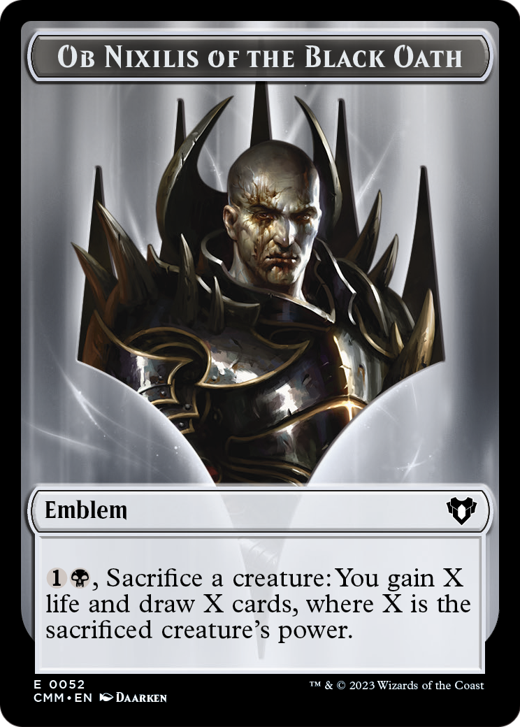 Ob Nixilis of the Black Oath Emblem  [Commander Masters Tokens] Foil