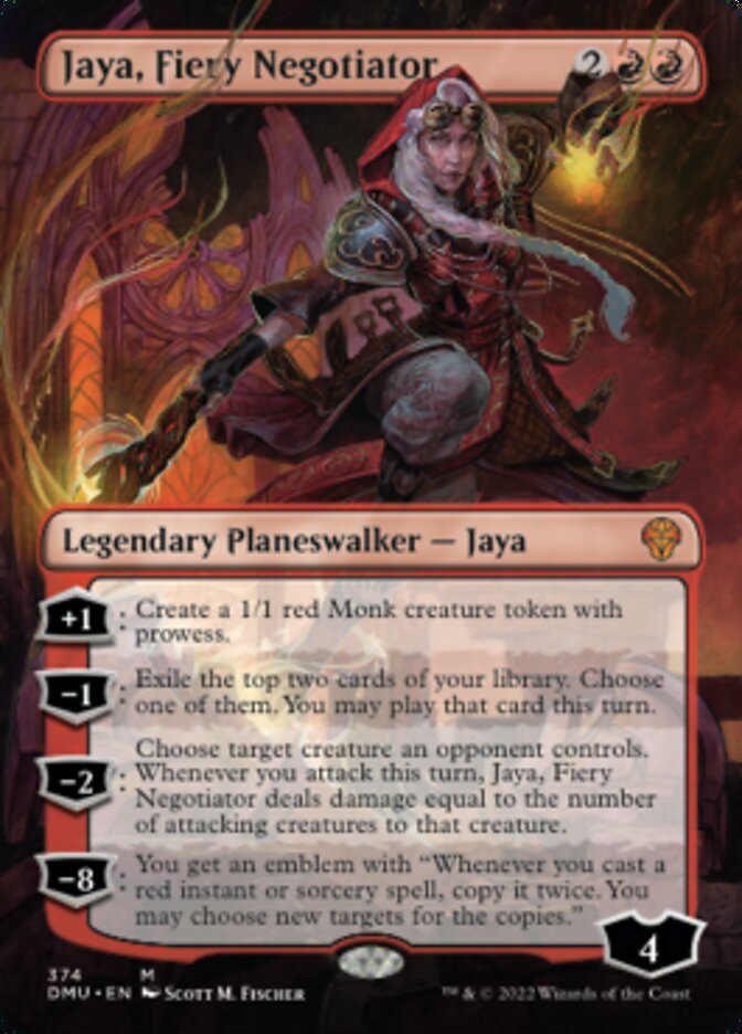 Jaya, Fiery Negotiator (Borderless) [Dominaria United] Foil