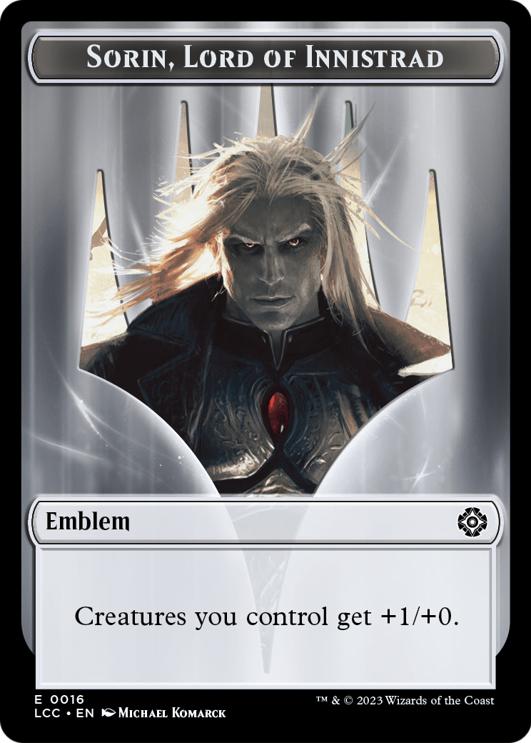 Sorin, Lord of Innistrad Emblem  [The Lost Caverns of Ixalan Commander Tokens] Foil