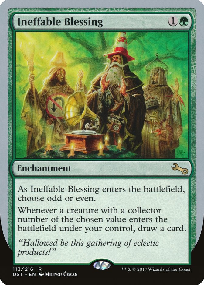 Ineffable Blessing ("choose odd or even") [Unstable] Foil