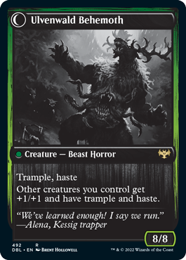 Ulvenwald Oddity // Ulvenwald Behemoth [Innistrad: Double Feature] Foil