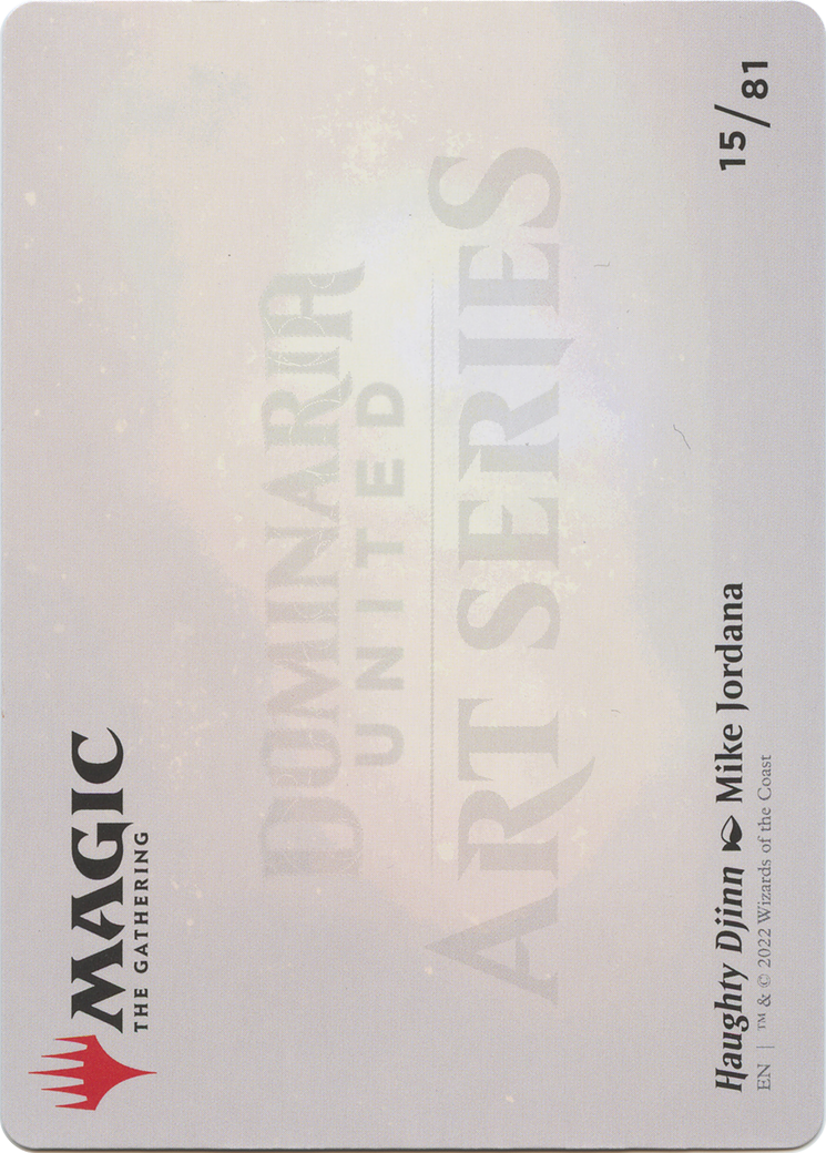 Haughty Djinn // Haughty Djinn  [Dominaria United Art Series] (Borderless) Foil