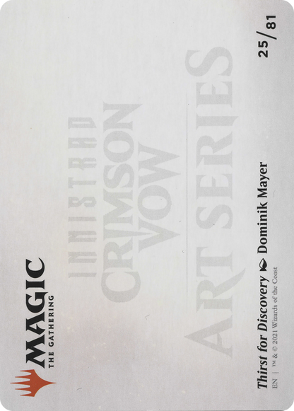 Thirst for Discovery // Thirst for Discovery  [Crimson Vow Art Series] (Borderless) Foil