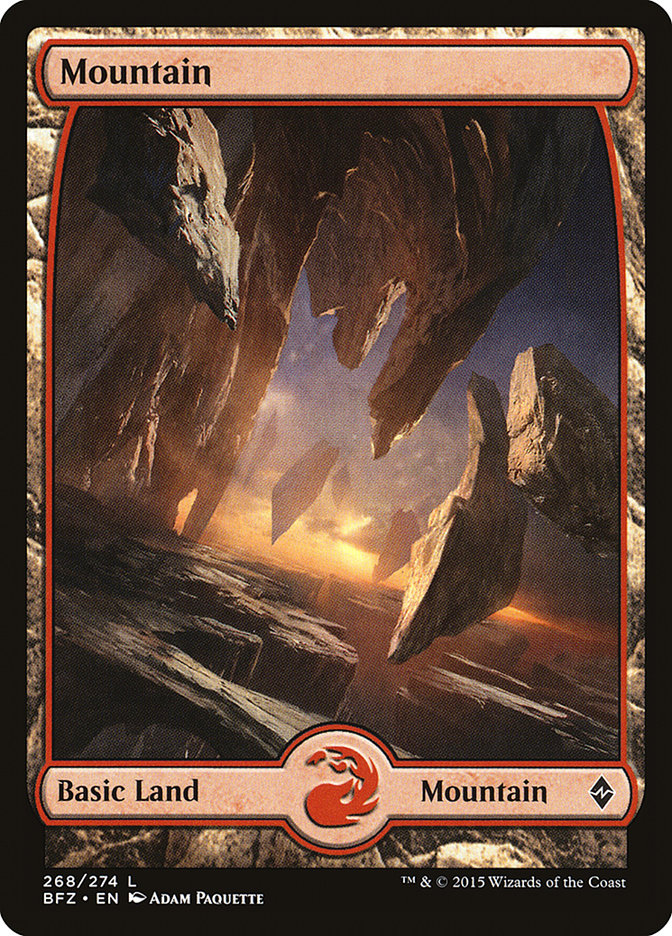Mountain (268) (Full Art) [Battle for Zendikar] Foil