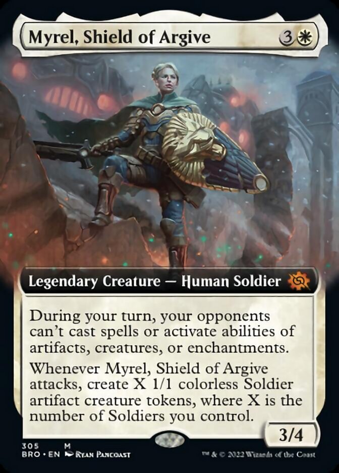 Myrel, Shield of Argive (Extended Art) [The Brothers' War] Foil