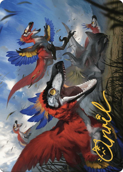 Wrathful Raptors // Wrathful Raptors  [The Lost Caverns of Ixalan Art Series] (Borderless)